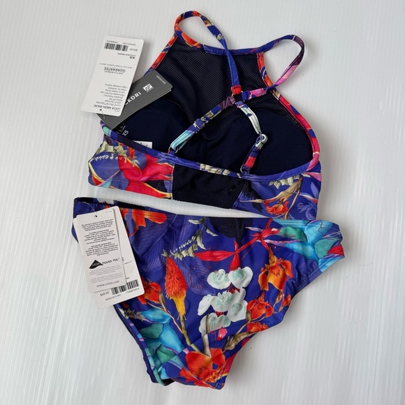 🆕 Athleta Lucia Floral Bikini - Blue and Orange NWT two piece bikini - Picture 5 of 9